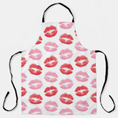 Lippen, rot und rosa, Lippenmuster, Lippenstift, K Schürze (Vorderseite)