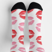 Lippen, rot und rosa, Lippenmuster, Lippenstift, K Socken (Oben)