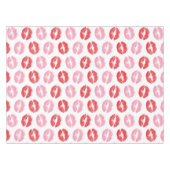 Lippen, rot und rosa, Lippenmuster, Lippenstift, K Tischdecke (Vorderseite (Horizontal))