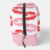 Lippen, rot und rosa, Lippenmuster, Lippenstift, K Waschbeutel (Rechts)