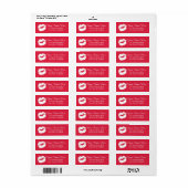 Lippen-Rücksendeadressen-Aufkleber (Vorne)