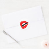 Lippen Runder Aufkleber (Umschlag)