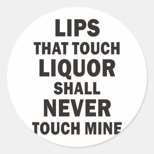 Lippen Runder Aufkleber (Vorderseite)