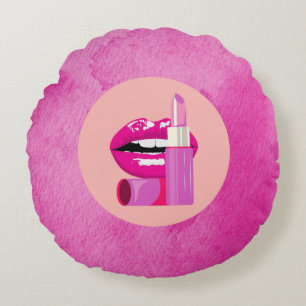 Lippen Rundes Kissen