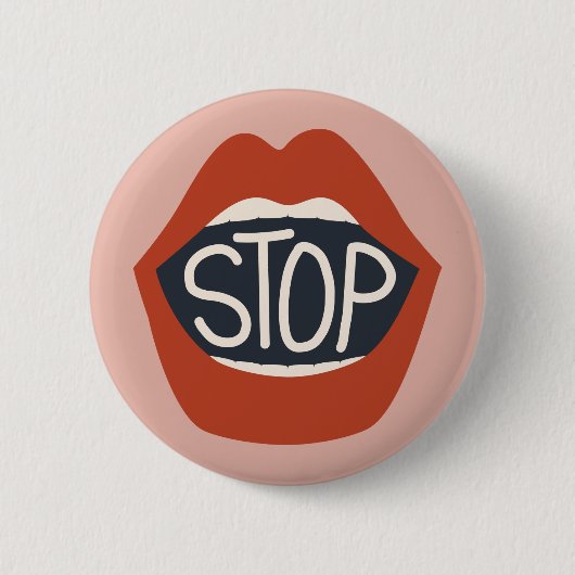 Lippen stoppen button (Vorderseite)