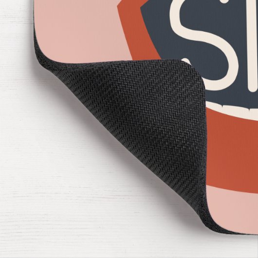 Lippen stoppen mousepad (Ecke)