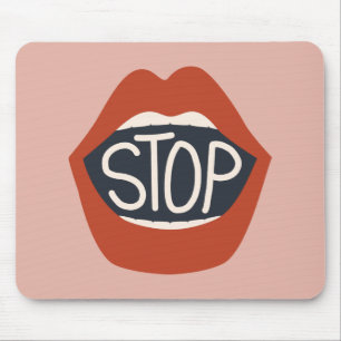 Lippen stoppen mousepad