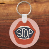 Lippen stoppen schlüsselanhänger (Vorderseite)