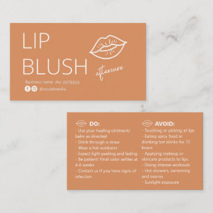 Lippen-Tattoo-Nachbehandlungs-Tipps Karte
