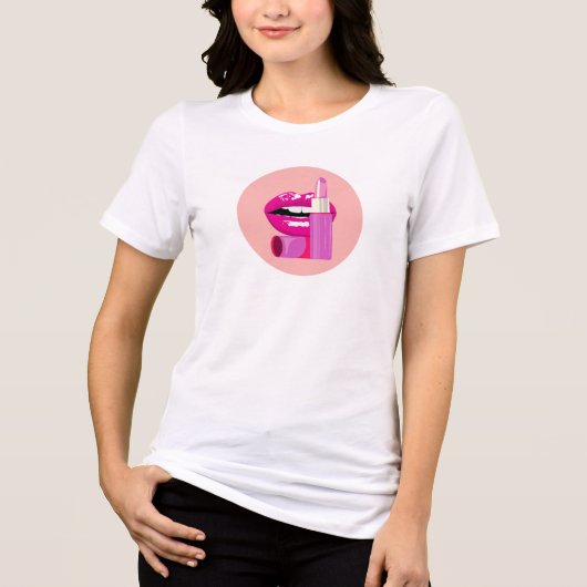 Lippen Tri-Blend Shirt (Vorderseite)