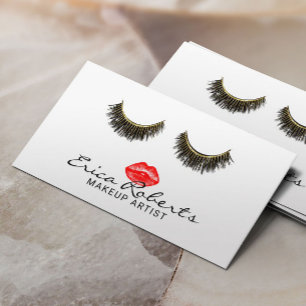 Lippen u. Peitschen-Maskenbildner-eleganter Visitenkarte