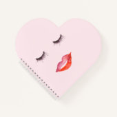 Lippen und Augenlider Notizblock (Vorderseite)