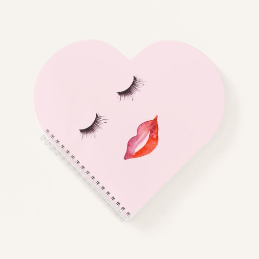 Lippen und Augenlider Notizblock (Vorderseite)