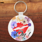 Lippen und Blume Schlüsselanhänger (Vorderseite)