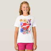 Lippen und Blume T-Shirt (Vorne ganz)