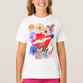 Lippen und Blume T-Shirt