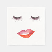 Lippen und Eyelashes Serviette (Vorderseite)