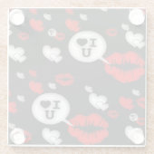 Lippen und Liebe Glasuntersetzer (Rückseite)