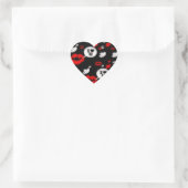 Lippen und Liebe Herz-Aufkleber (Tasche)