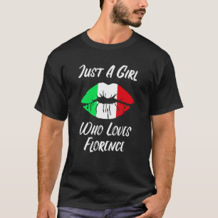 Lippen und Liebe Italienische Flagge Florenz T-Shirt