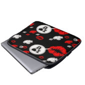 Lippen und Liebe Laptopschutzhülle (Vorne Knopf)