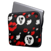 Lippen und Liebe Laptopschutzhülle (Vorderseite Links)