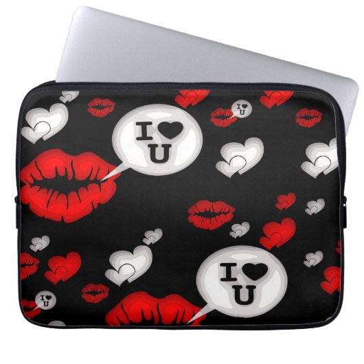 Lippen und Liebe Laptopschutzhülle (Vorderseite)