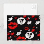Lippen und Liebe Postkarte (Vorne/Hinten)
