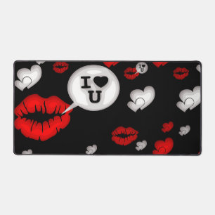 Lippen und Liebe Schreibtischunterlage