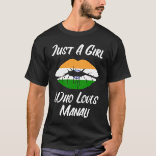 Lippen und Mund Liebe Indische Flagge Manali T-Shirt