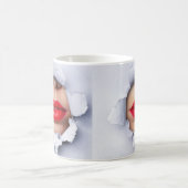Lippen und Nasenoptik Kaffeetasse (Mittel)