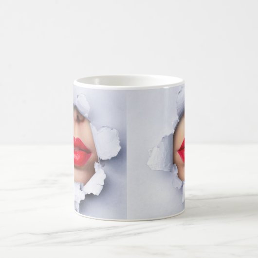 Lippen und Nasenoptik Kaffeetasse (Mittel)