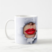 Lippen und Nasenoptik Kaffeetasse (Links)