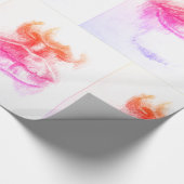 Lippen- und Nasenstifte, Zeichnend Wrapping Paper Geschenkpapier (Ecke)