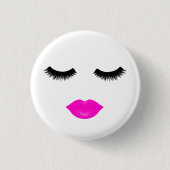 Lippen und Peitschen-Rosa Button (Vorderseite)