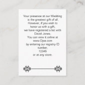 Lippen und Schnurrbart-Mod-Gift-Registrierungskart Begleitkarte (Rückseite)