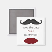 Lippen und Schnurrbart-Mod speichern Sie die Datum Magnet (Vorderseite/Rückseite)