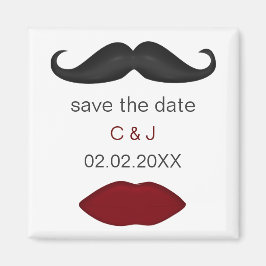 Lippen und Schnurrbart-Mod speichern Sie die Datum Magnet