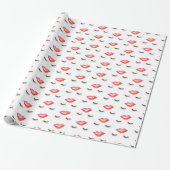Lippen und Wimpern Geschenkpapier (Ungerollt)