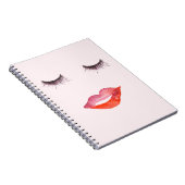 Lippen und Wimpern Notizblock (Rechte Seite)