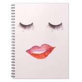 Lippen und Wimpern Notizblock (Vorderseite)