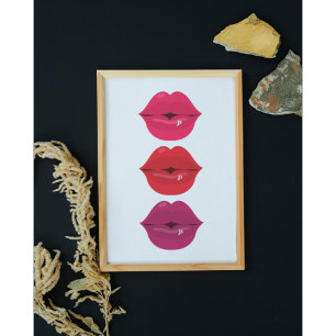 Lippen Wandkunst, Lippen Wanddekoration Moderne Ku Poster