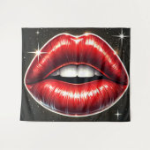 Lippen Wandteppich (Vorderseite (Horizontal))