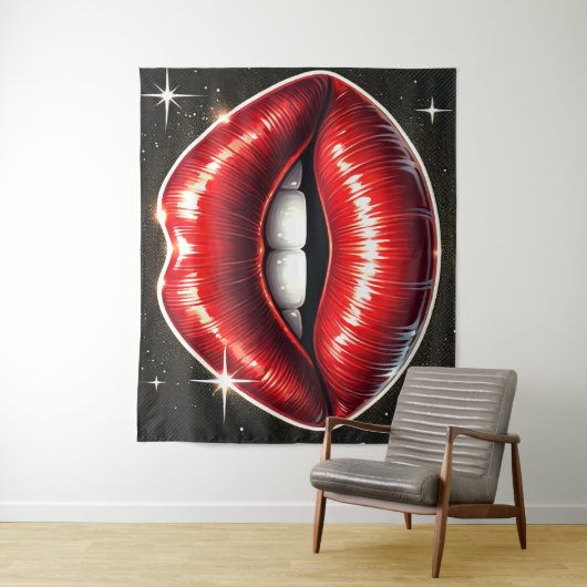 Lippen Wandteppich (Beispiel)