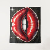 Lippen Wandteppich (Vorderseite)