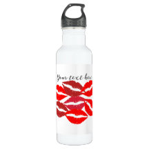 Lippen Wasserflasche personalisieren