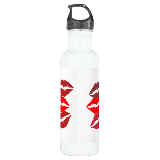 Lippen Wasserflasche personalisieren Edelstahlflasche (Rückseite)