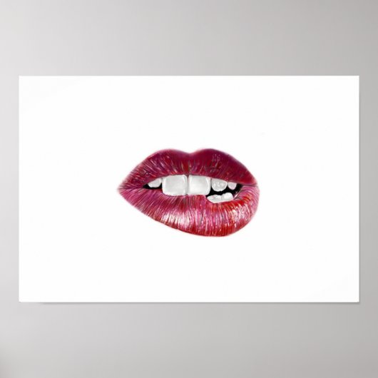 Lippen Zeichnend Plakatpapier Poster (Vorne)