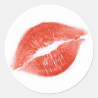 Lippenabdruck Lippenstift Kuss Aufkleber