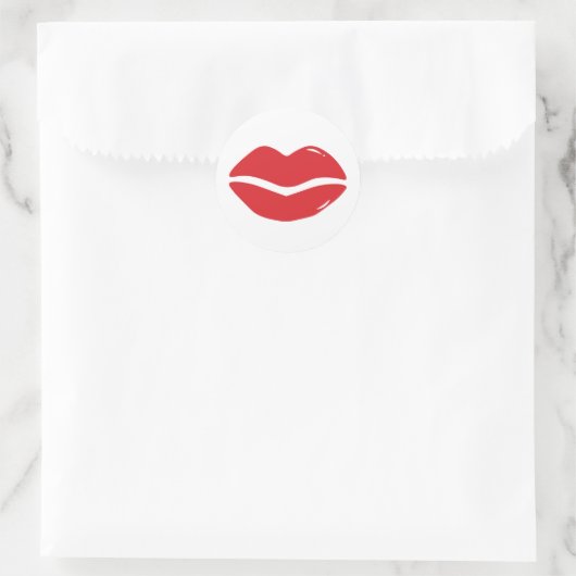 Lippenaufkleber Runder Aufkleber (Tasche)